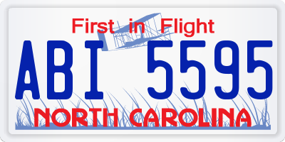 NC license plate ABI5595
