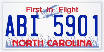 NC license plate ABI5901