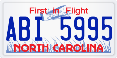 NC license plate ABI5995