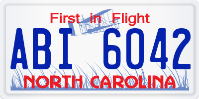 NC license plate ABI6042
