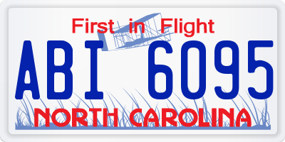 NC license plate ABI6095