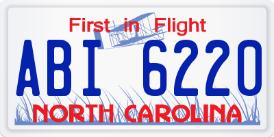 NC license plate ABI6220