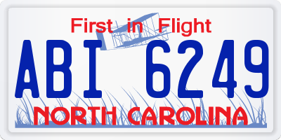 NC license plate ABI6249