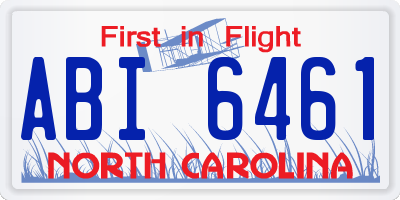 NC license plate ABI6461