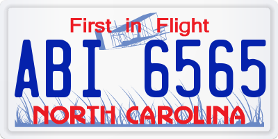 NC license plate ABI6565