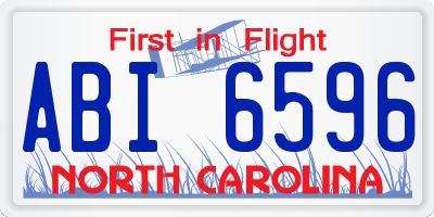 NC license plate ABI6596