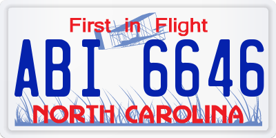 NC license plate ABI6646