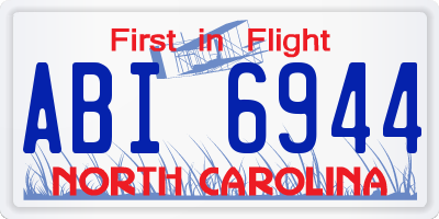 NC license plate ABI6944