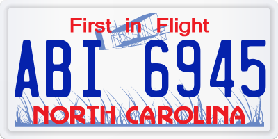 NC license plate ABI6945