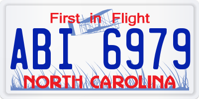 NC license plate ABI6979