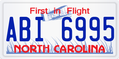 NC license plate ABI6995