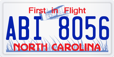 NC license plate ABI8056