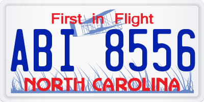NC license plate ABI8556