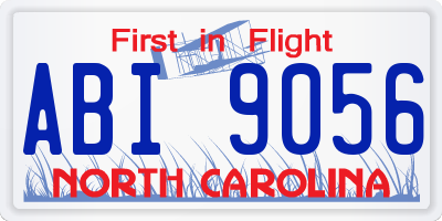 NC license plate ABI9056