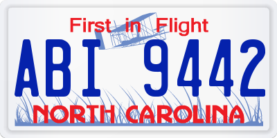 NC license plate ABI9442