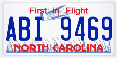 NC license plate ABI9469