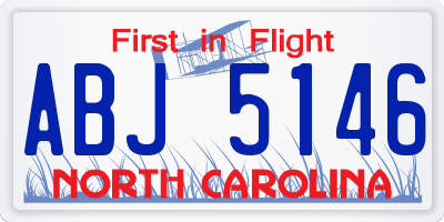 NC license plate ABJ5146