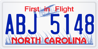 NC license plate ABJ5148
