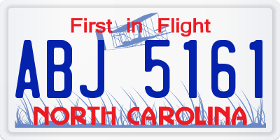NC license plate ABJ5161