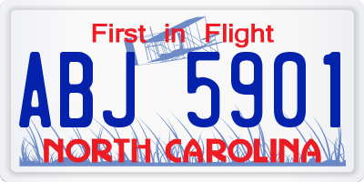 NC license plate ABJ5901