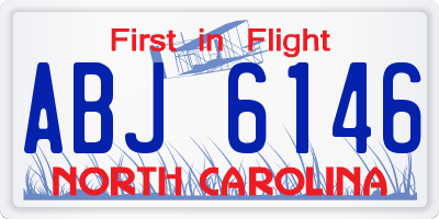 NC license plate ABJ6146
