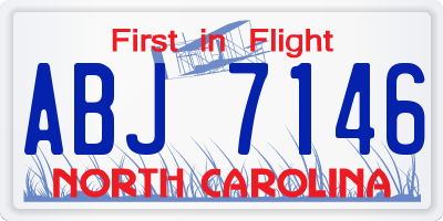 NC license plate ABJ7146