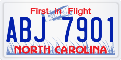NC license plate ABJ7901