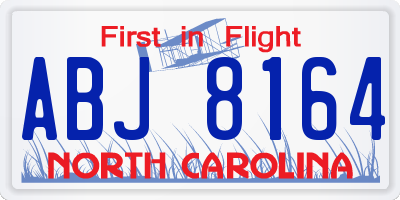 NC license plate ABJ8164
