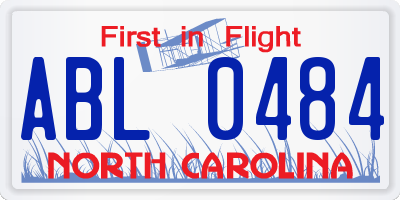 NC license plate ABL0484