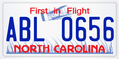 NC license plate ABL0656