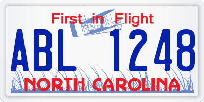 NC license plate ABL1248