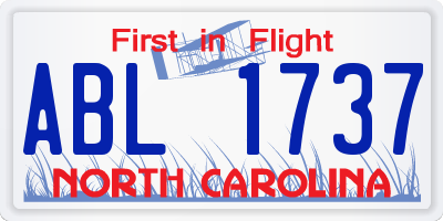 NC license plate ABL1737