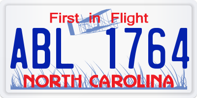 NC license plate ABL1764