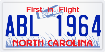 NC license plate ABL1964