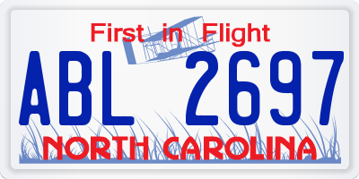 NC license plate ABL2697