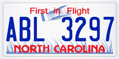 NC license plate ABL3297
