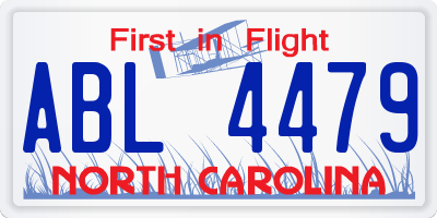 NC license plate ABL4479