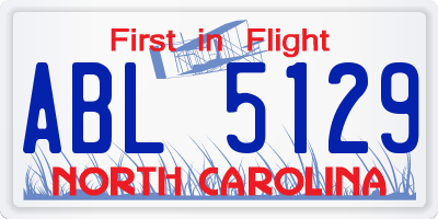 NC license plate ABL5129