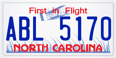NC license plate ABL5170