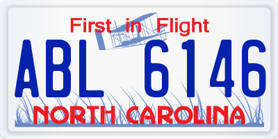 NC license plate ABL6146