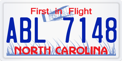 NC license plate ABL7148