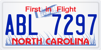 NC license plate ABL7297