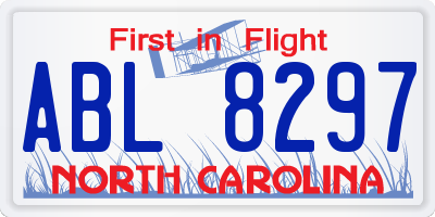 NC license plate ABL8297