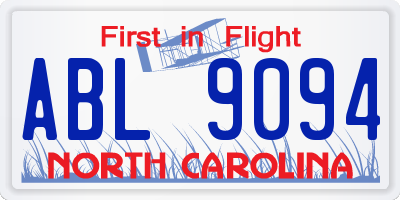 NC license plate ABL9094