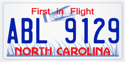 NC license plate ABL9129