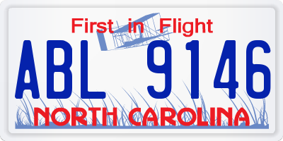 NC license plate ABL9146