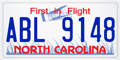 NC license plate ABL9148