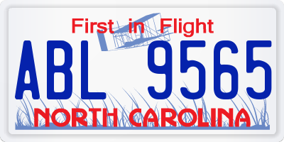 NC license plate ABL9565