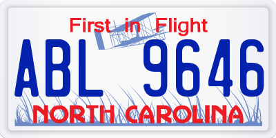 NC license plate ABL9646