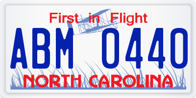 NC license plate ABM0440